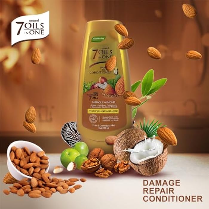 Emami 7 Oils in One Damage Repair Conditioner Miracle Almond 100 ML - Image 4